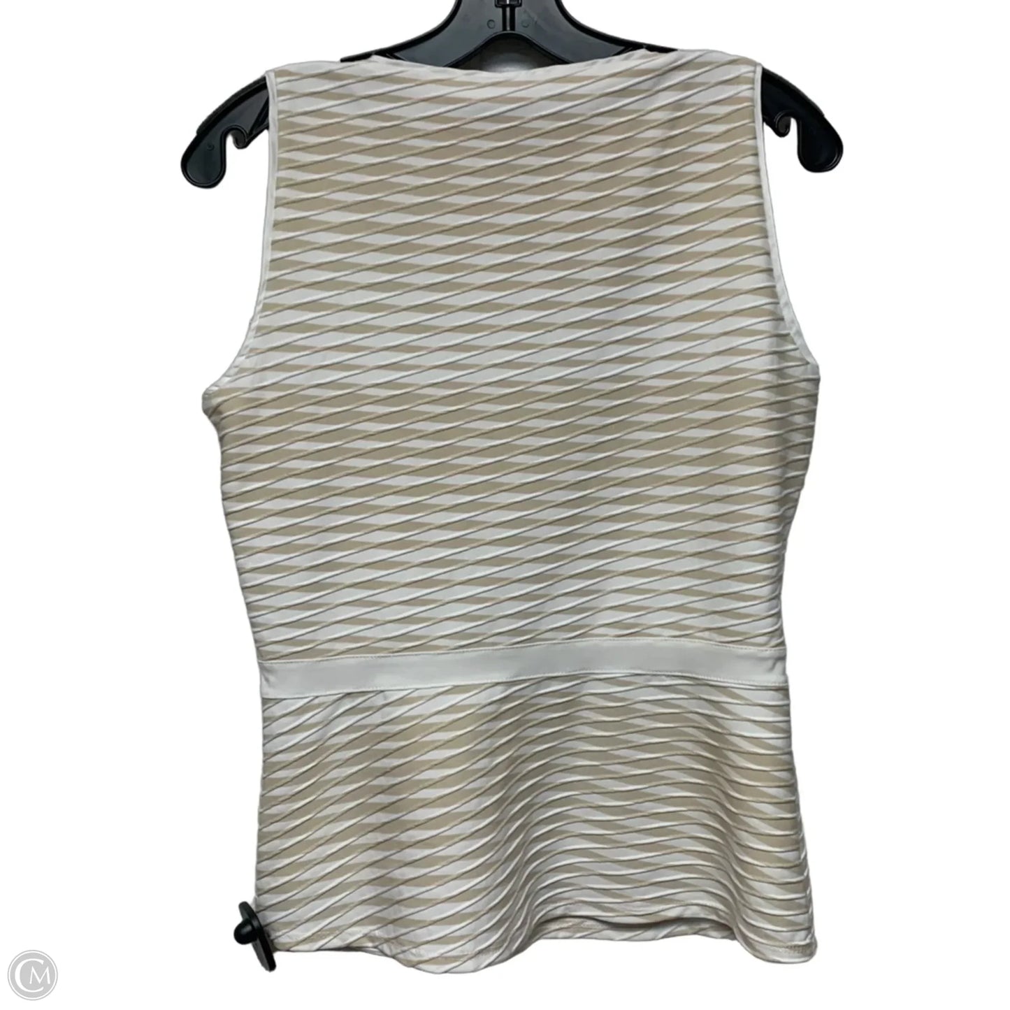 Top Sleeveless By White House Black Market In Tan & White, Size: S