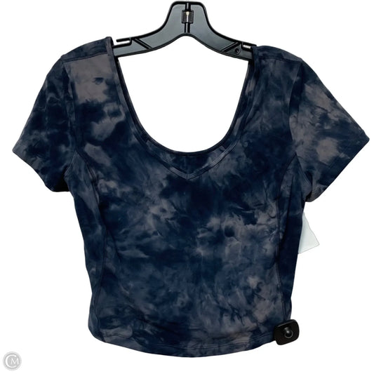 Athletic Top Short Sleeve By Lululemon In Blue, Size: M