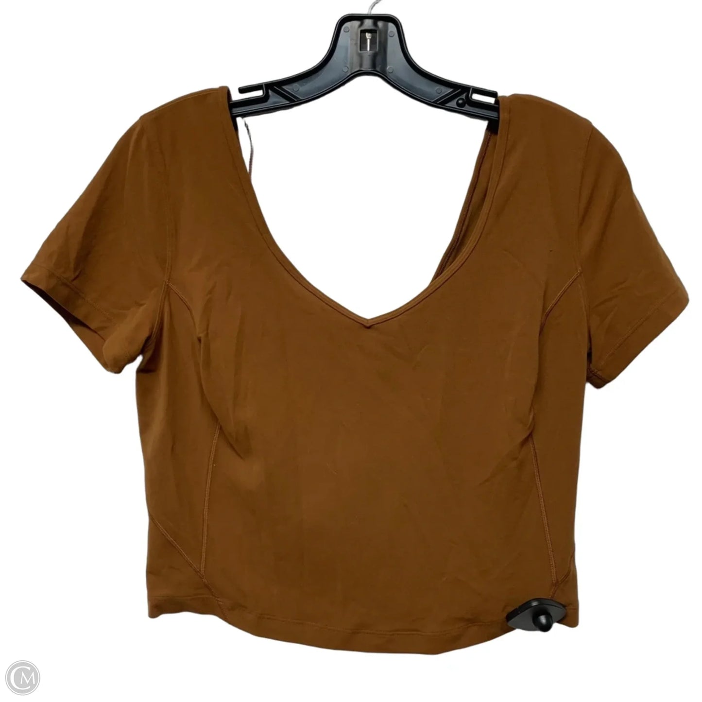 Athletic Top Short Sleeve By Lululemon In Brown, Size: M