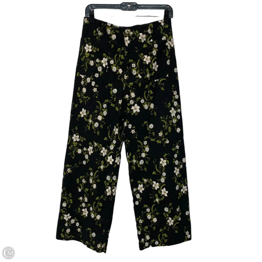 Pants Wide Leg By Maeve In Black & Green, Size: 8