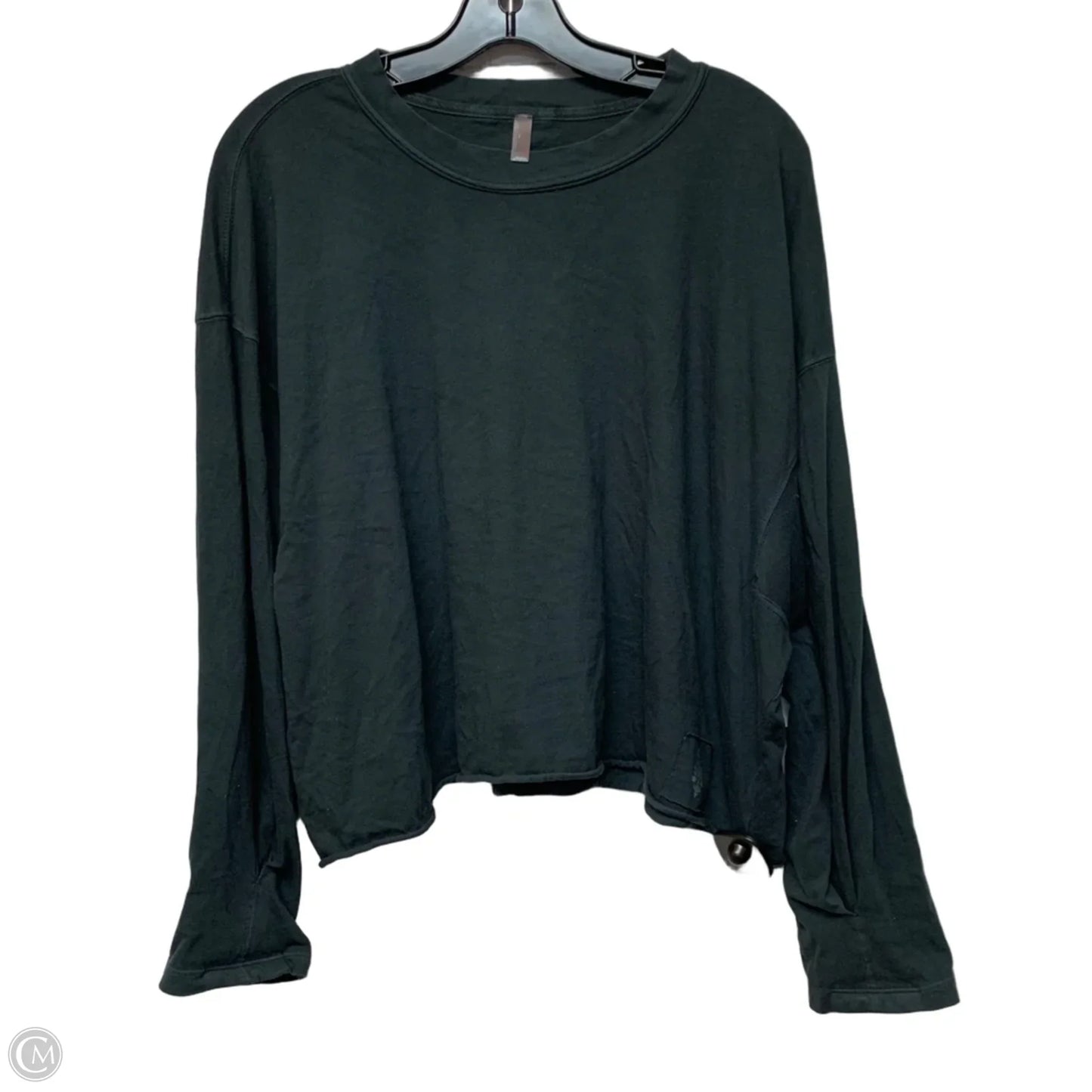 Athletic Top Long Sleeve Crewneck By Free People In Grey, Size: M