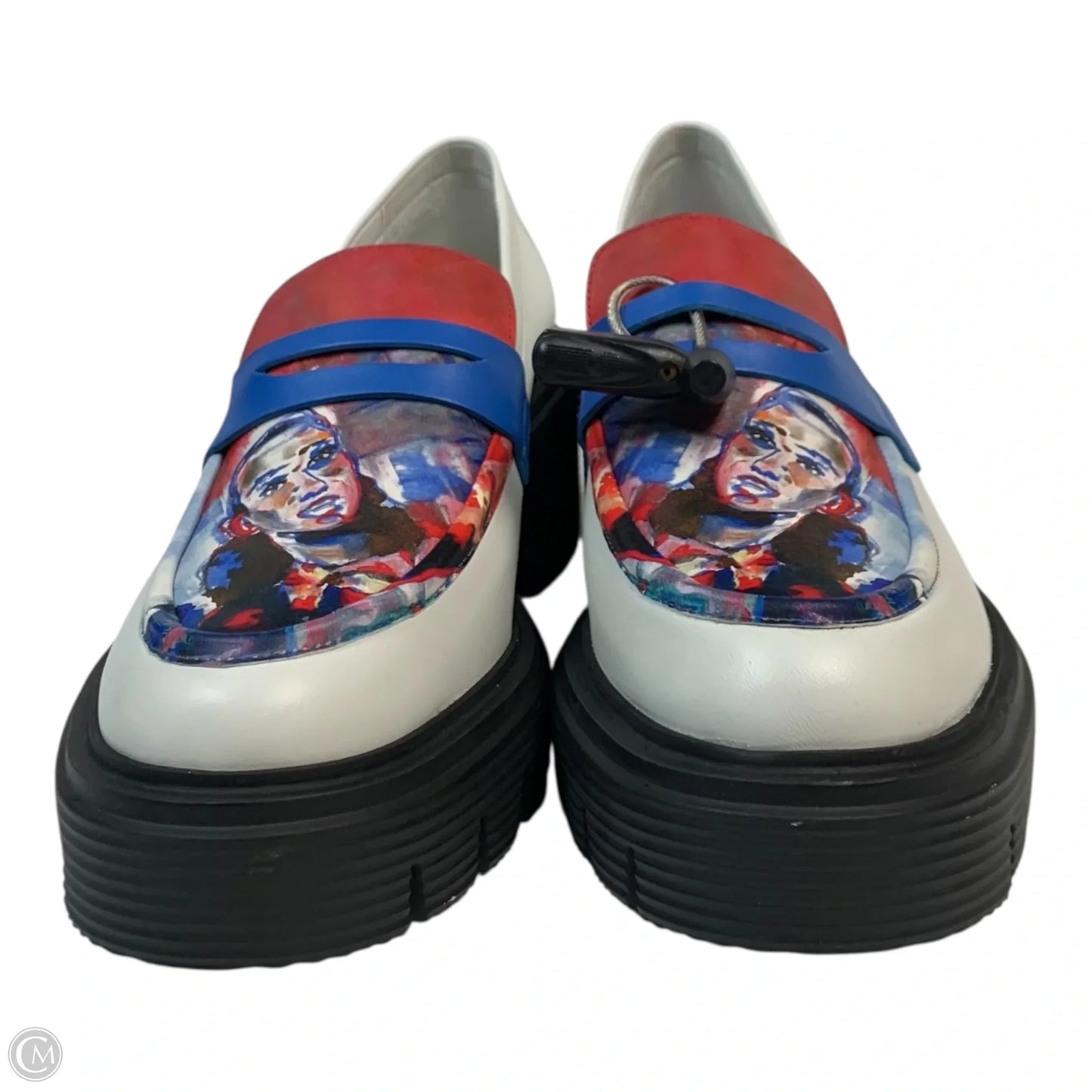 Shoes Designer By Stuart Weitzman In Red & White, Size: 8.5