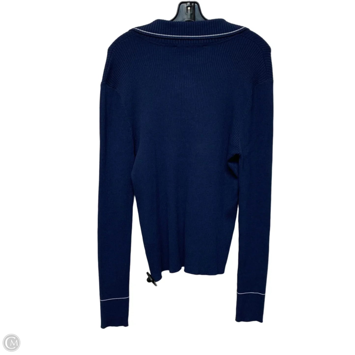 Top Long Sleeve By French Connection In Navy, Size: Xl