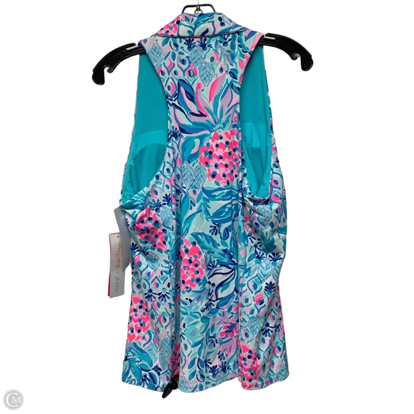 Athletic Tank Top Designer By Lilly Pulitzer In Blue & Pink, Size: Xl