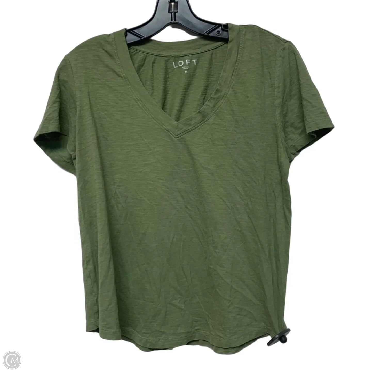Top Short Sleeve Basic By Loft In Green, Size: M