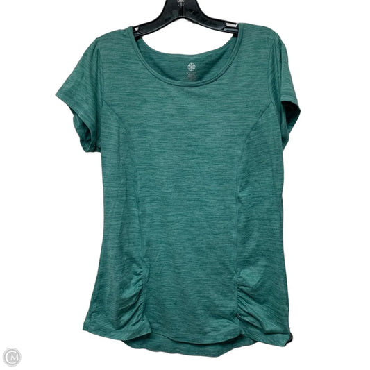 Athletic Top Short Sleeve By Gaiam In Blue, Size: L