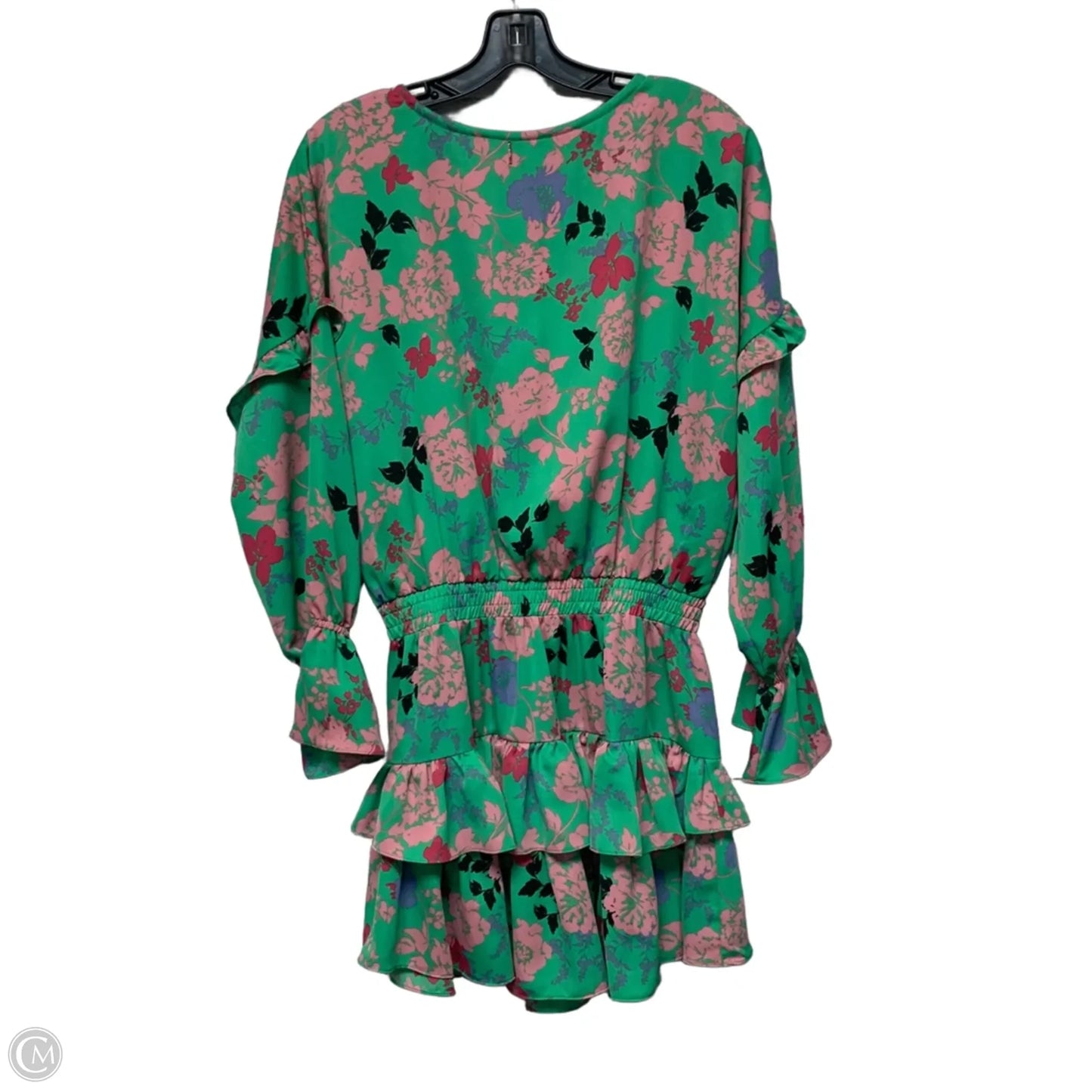 Dress Designer By Misa In Green & Pink, Size: S