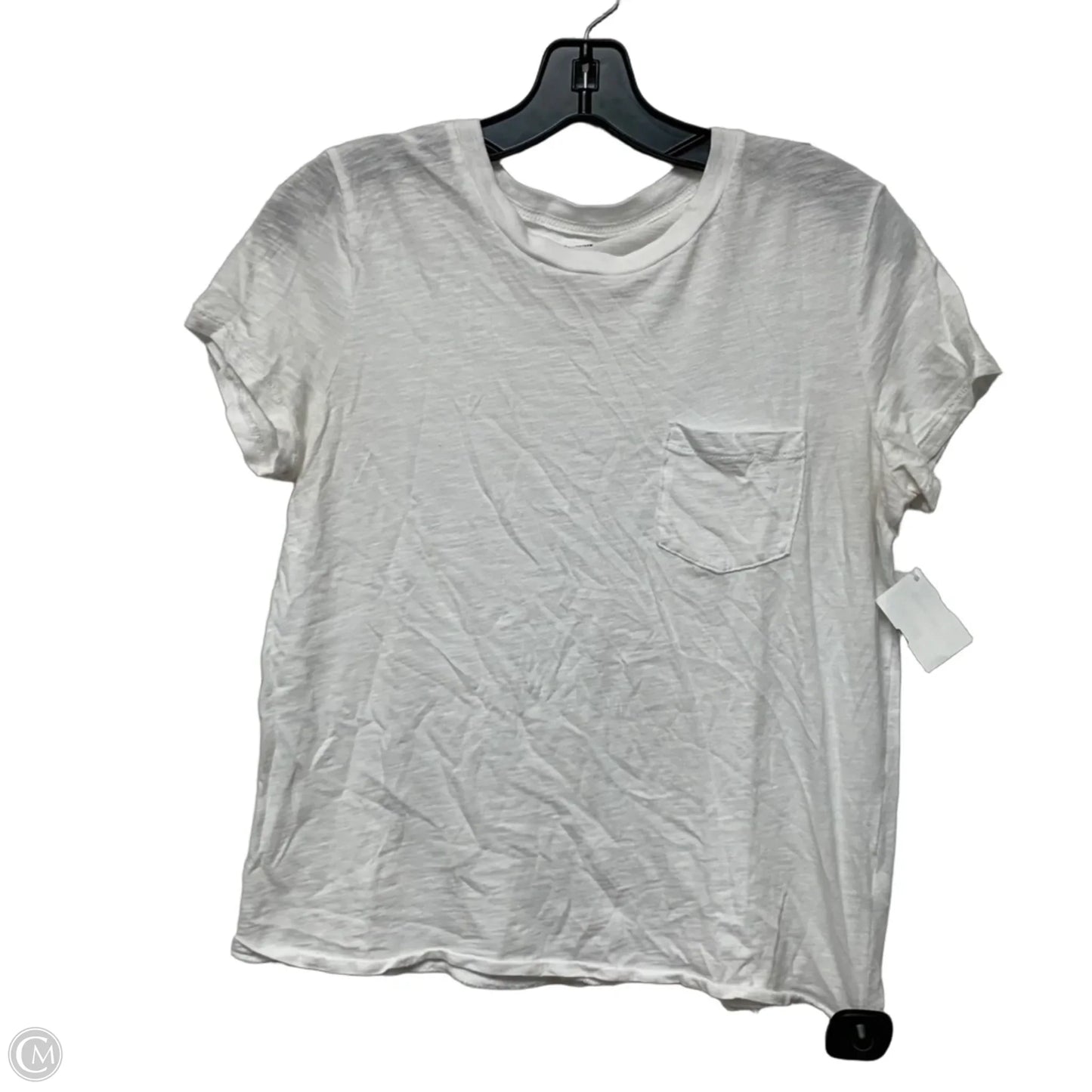 Top Short Sleeve Basic By Madewell In White, Size: M