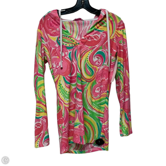 Swimwear Cover-up Designer By Lilly Pulitzer In Green & Pink, Size: S