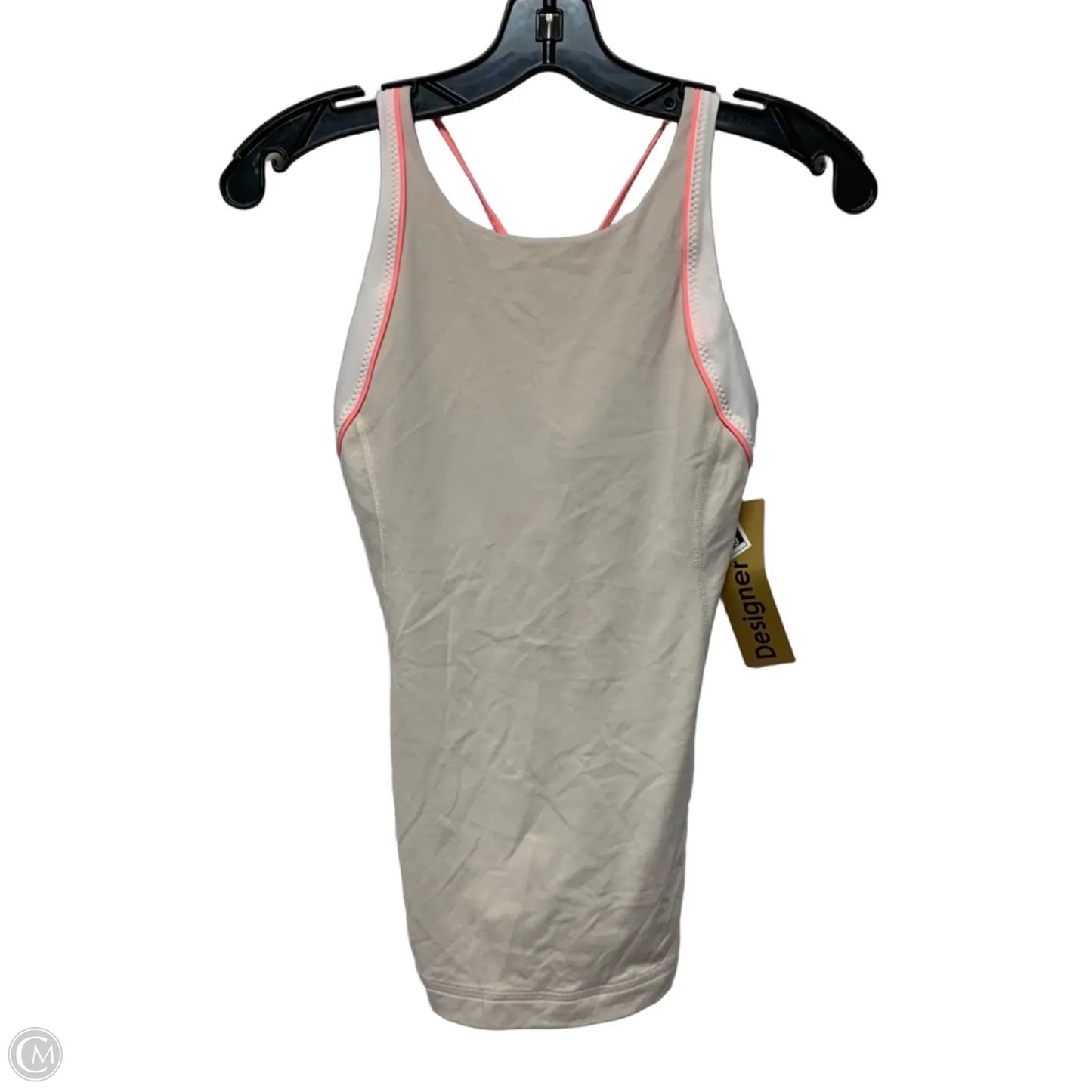 Athletic Tank Top By Lululemon In Cream & Orange, Size: S