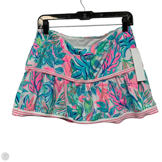 Athletic Skort Designer By Lilly Pulitzer In Blue & Pink, Size: M