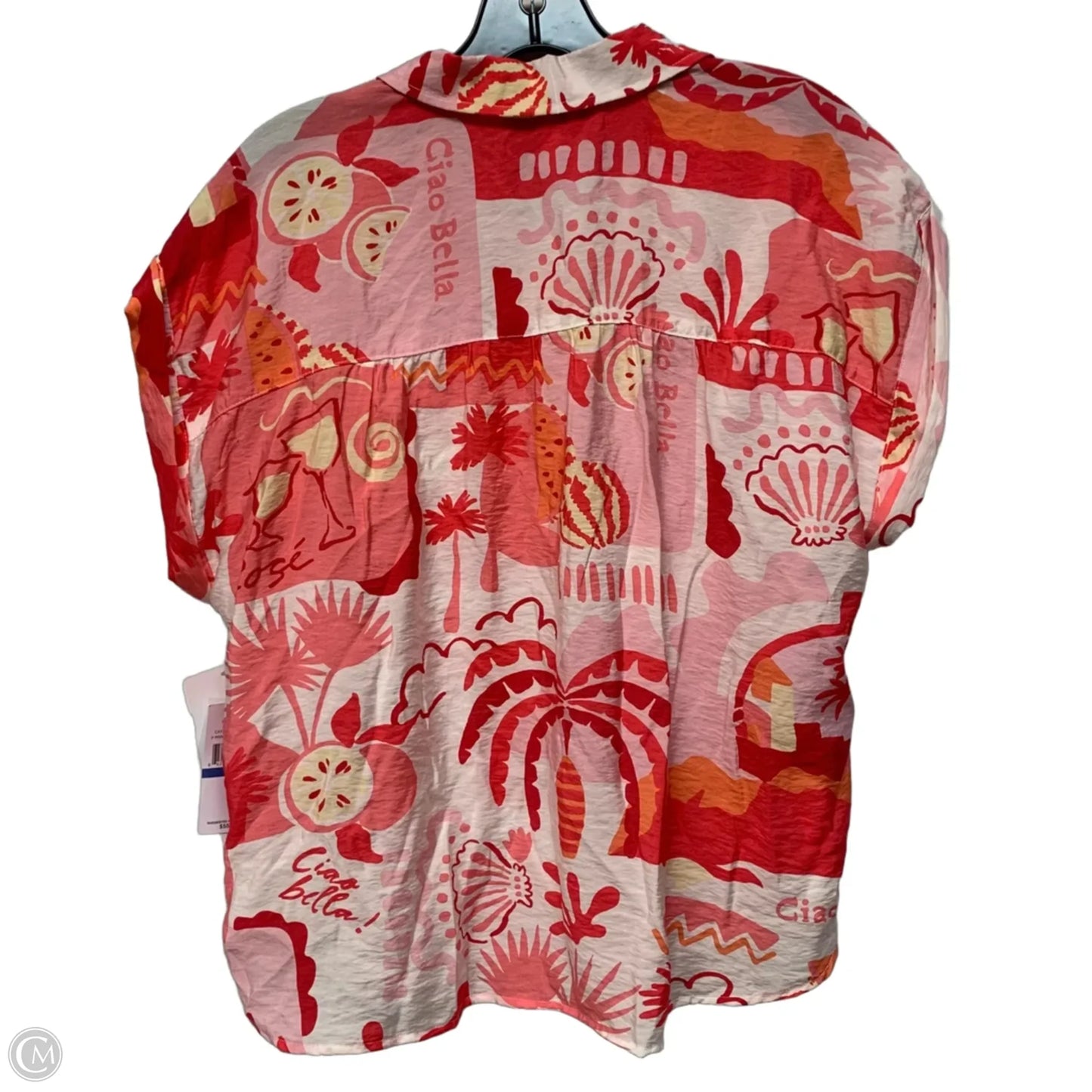 Top Short Sleeve By Fever In Red & White, Size: Xlp