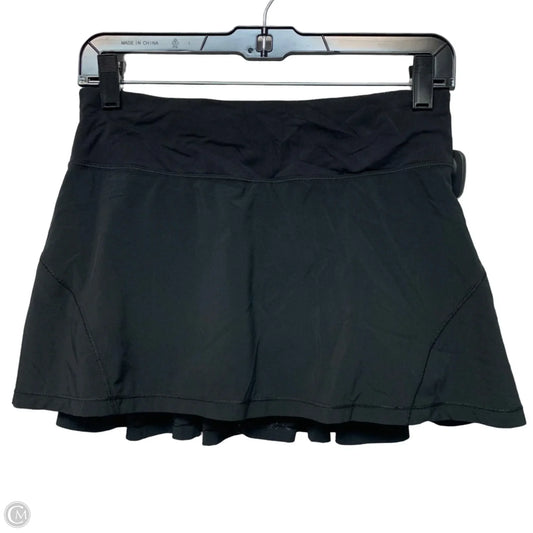 Athletic Skort By Lululemon In Black, Size: S