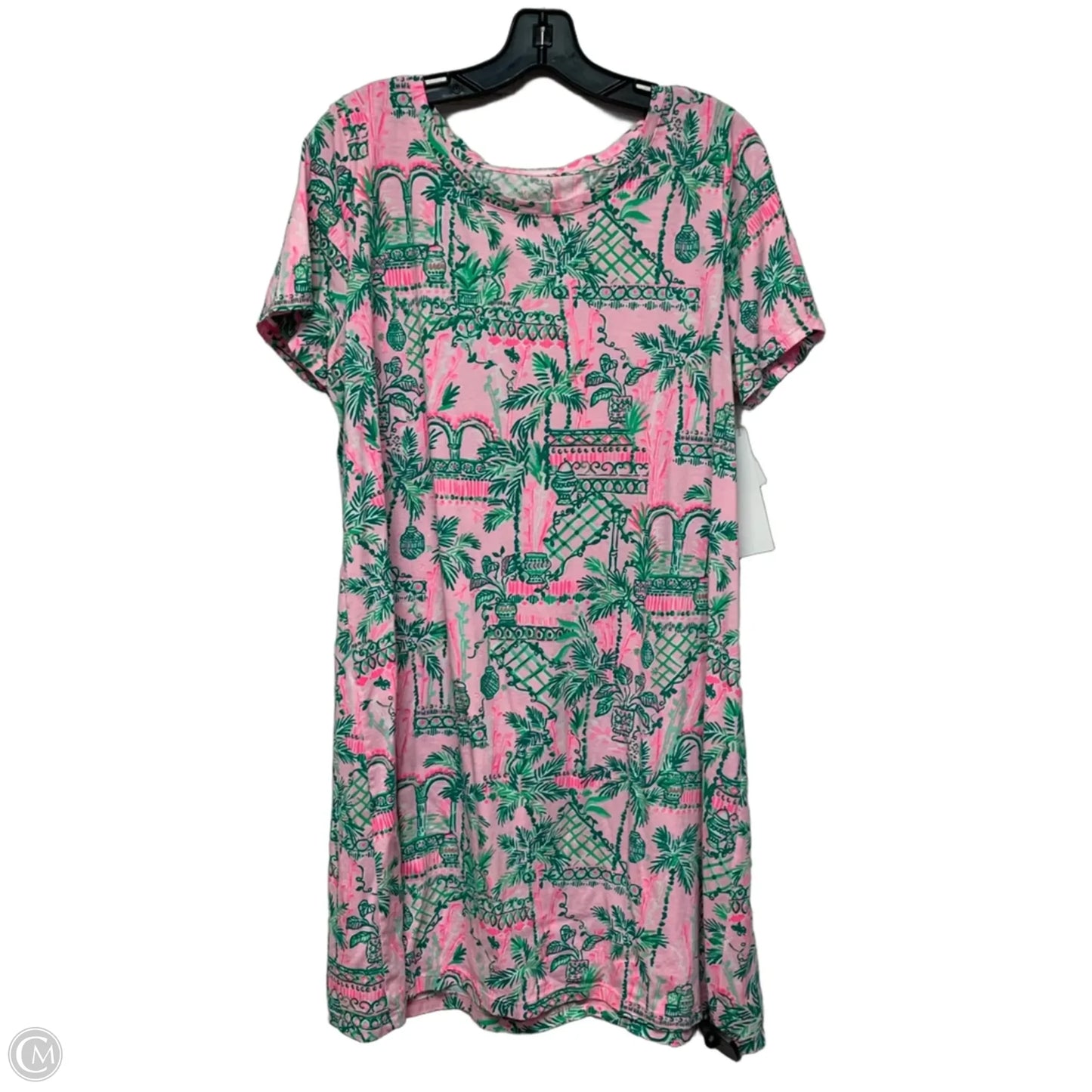 Dress Designer By Lilly Pulitzer In Green & Pink, Size: Xl