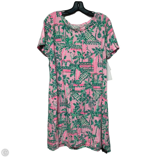 Dress Designer By Lilly Pulitzer In Green & Pink, Size: Xl