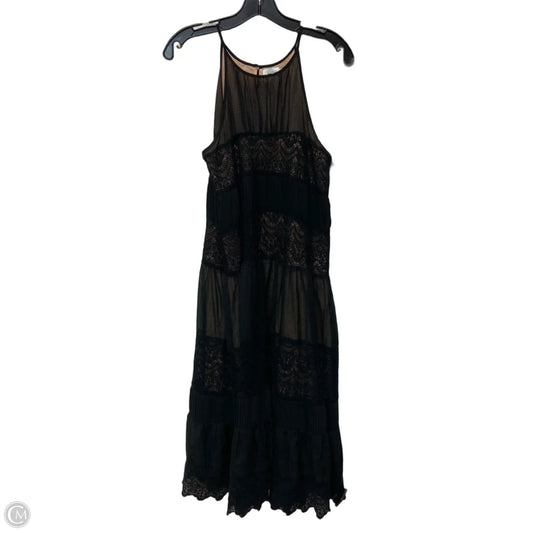 Dress Casual Midi By Hd In Paris In Black & Tan, Size: M