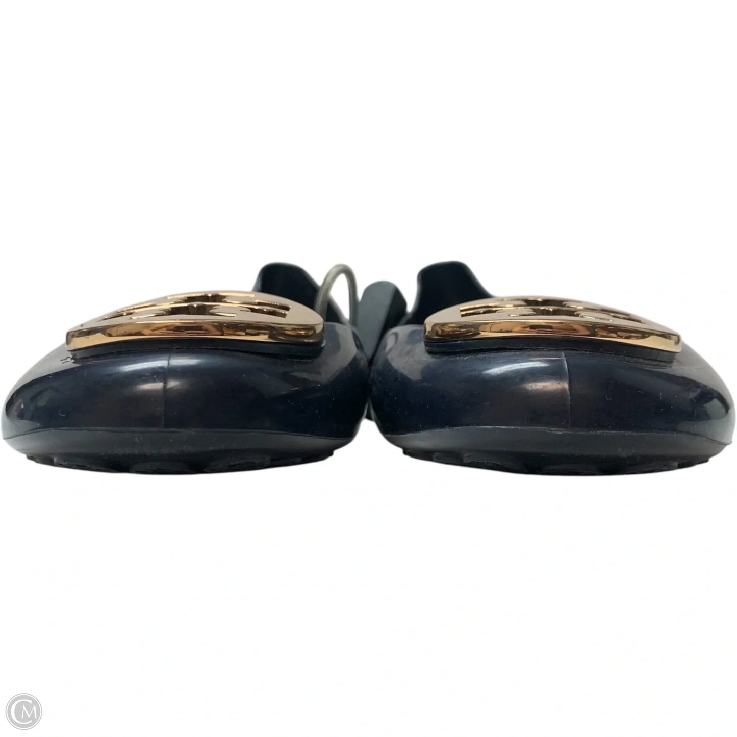Shoes Designer By Tory Burch In Blue & Gold, Size: 6