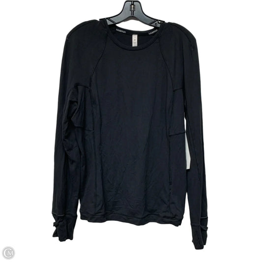 Athletic Top Long Sleeve Crewneck By Lululemon In Black, Size: L