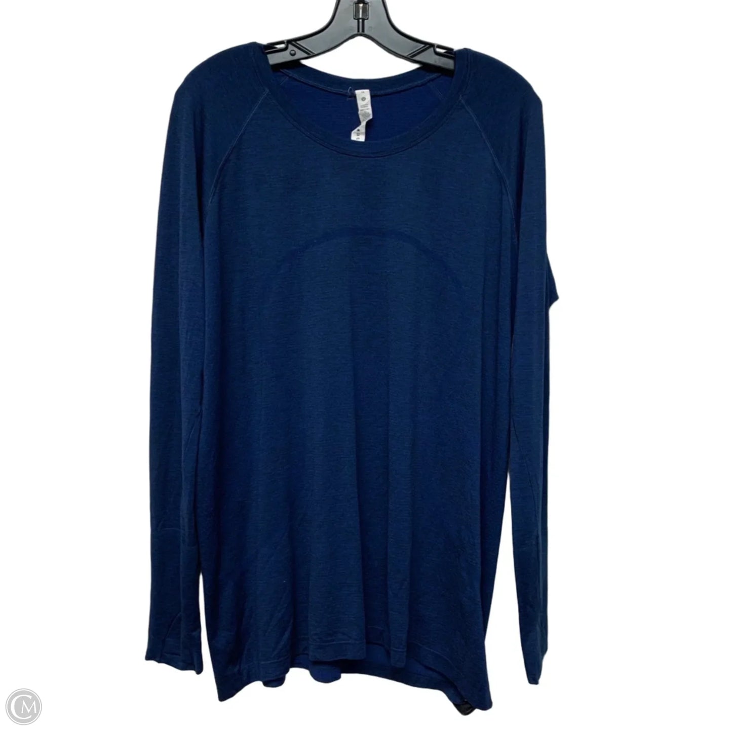 Athletic Top Long Sleeve Crewneck By Lululemon In Blue, Size: Xl