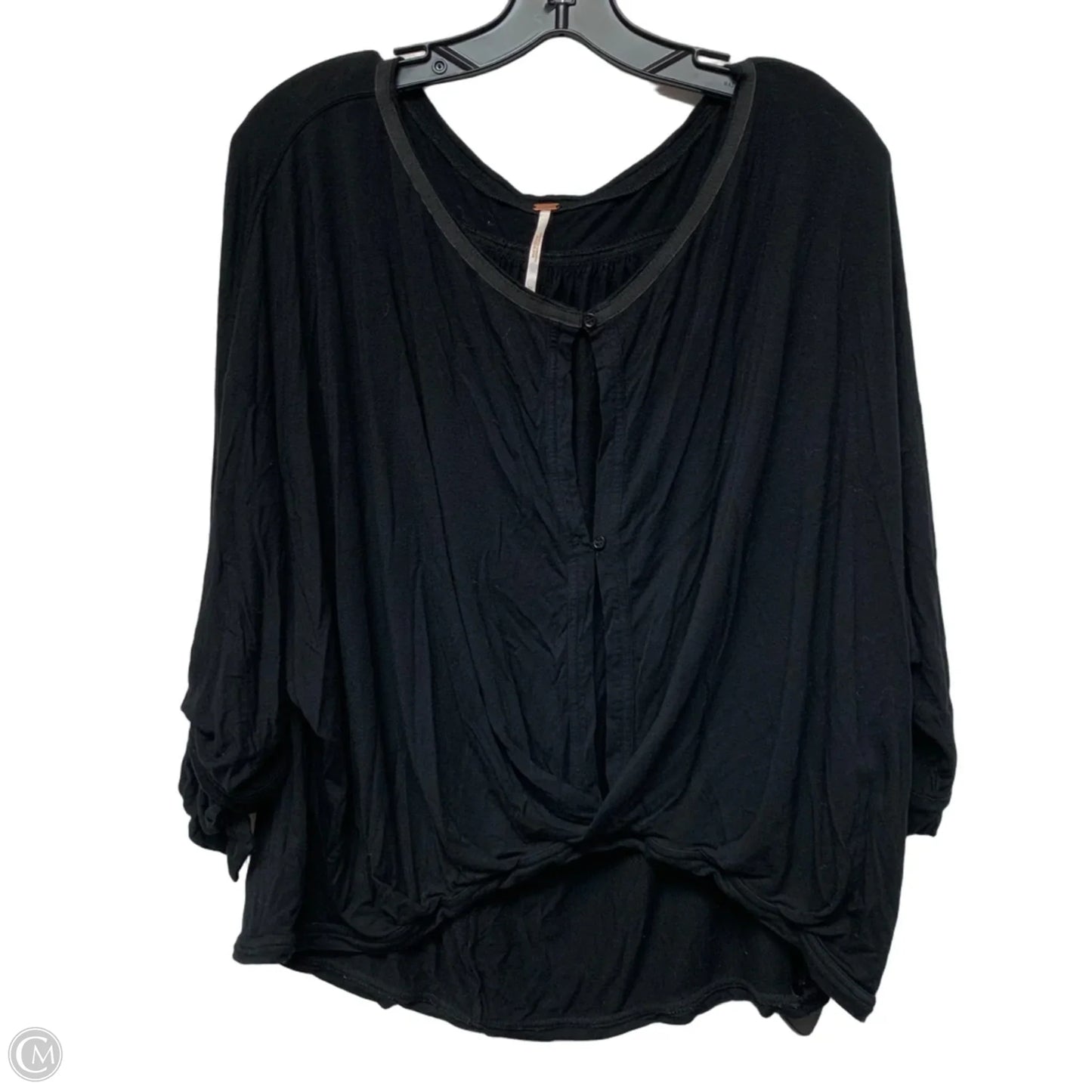 Top 3/4 Sleeve By Free People In Black, Size: M