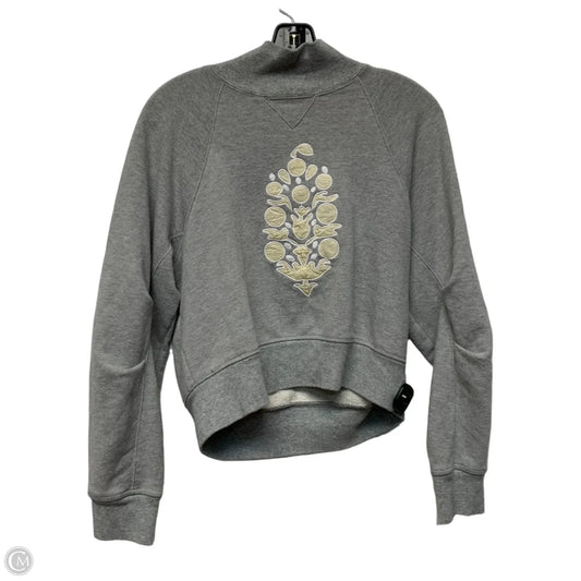 Sweatshirt Collar By Free People In Cream & Grey, Size: S