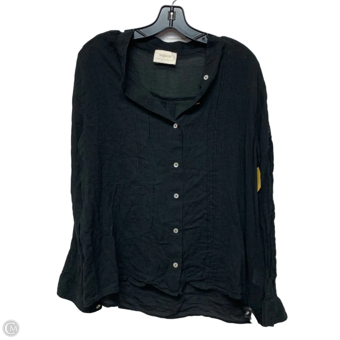Top Long Sleeve By Auguste In Black, Size: S