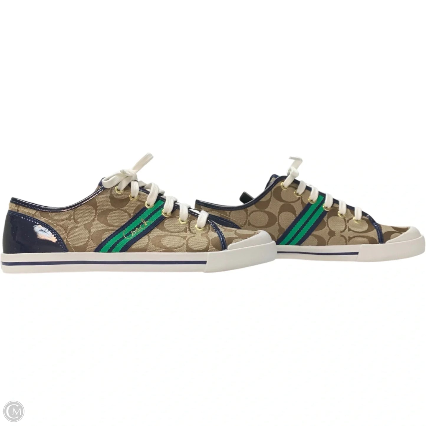 Shoes Designer By Coach In Brown & Green, Size: 11