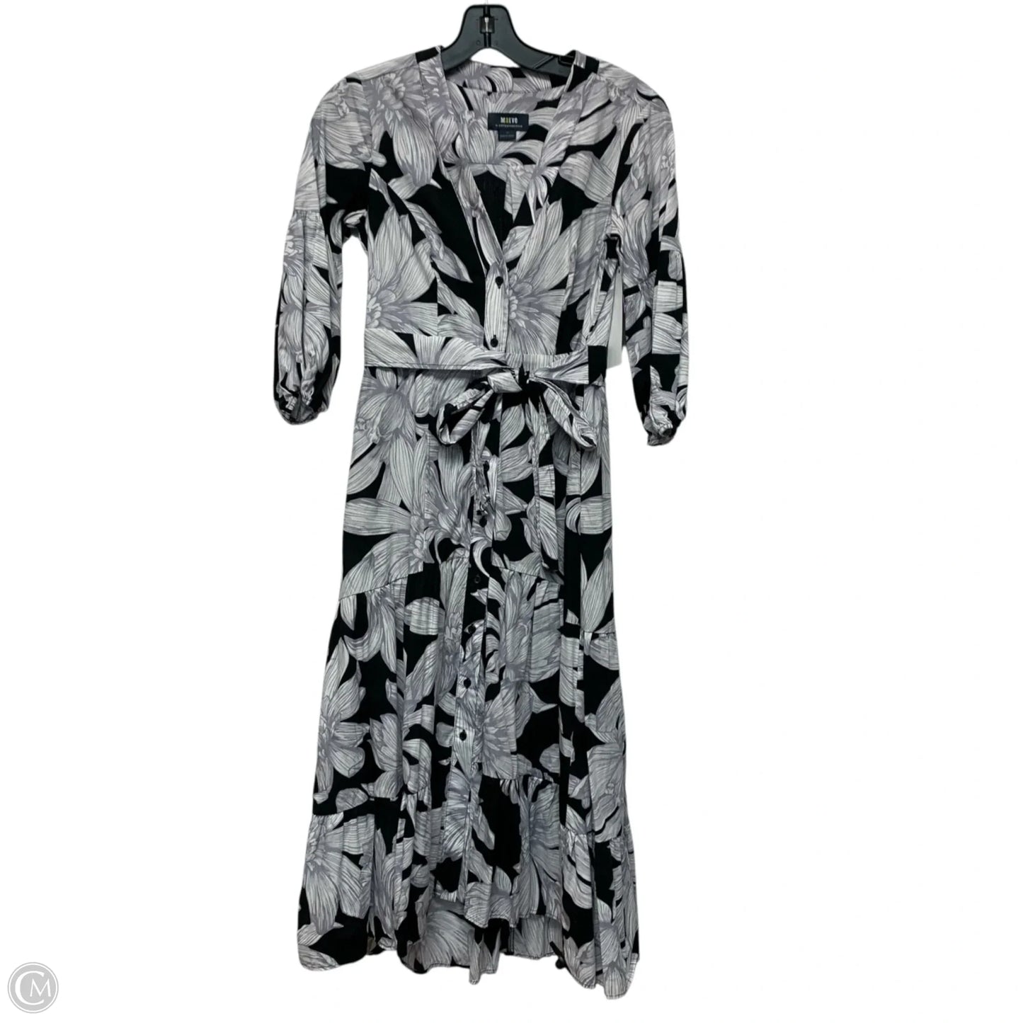 Dress Casual Maxi By Maeve In Black & Grey, Size: 0p