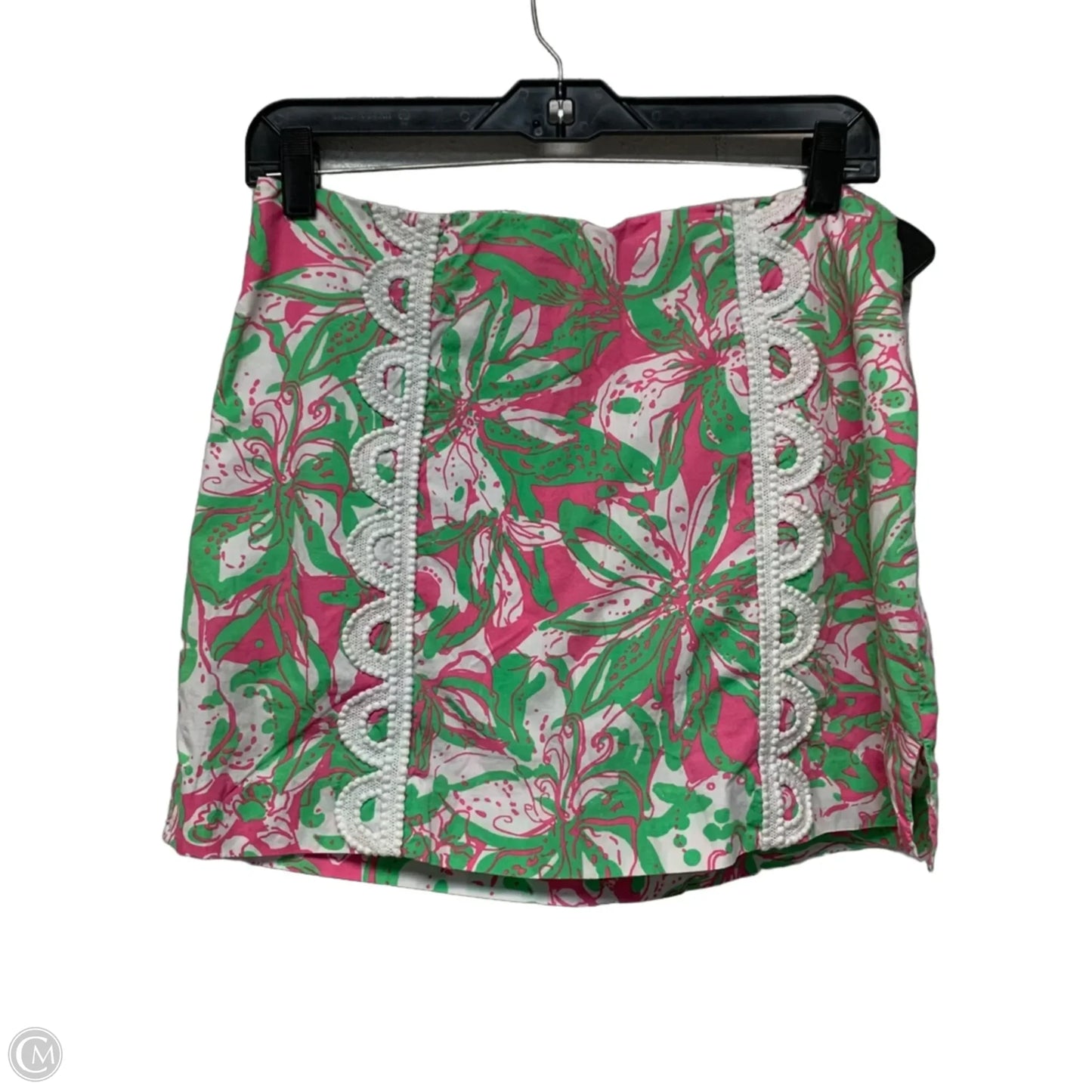 Skort Designer By Lilly Pulitzer In Green & Pink, Size: Xs