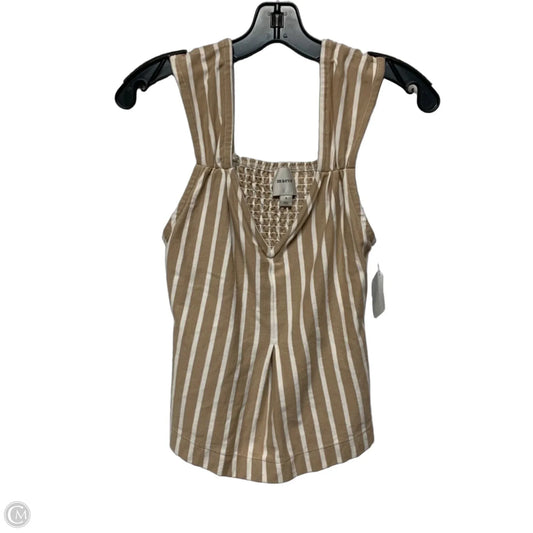 Top Sleeveless By Maeve In Brown & Cream, Size: S