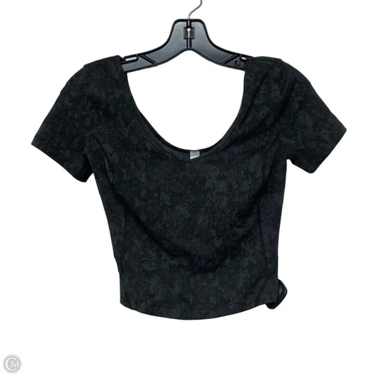 Athletic Top Short Sleeve By Lululemon In Black, Size: S