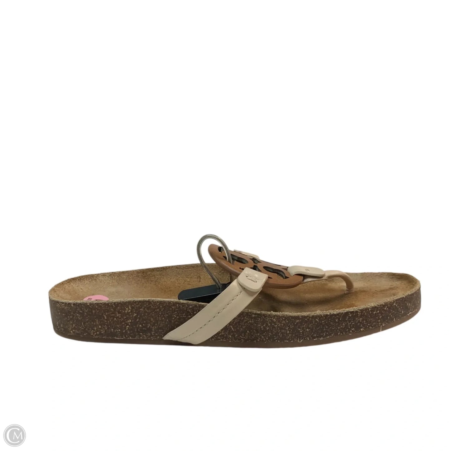 Sandals Designer By Tory Burch In Brown & Cream, Size: 9