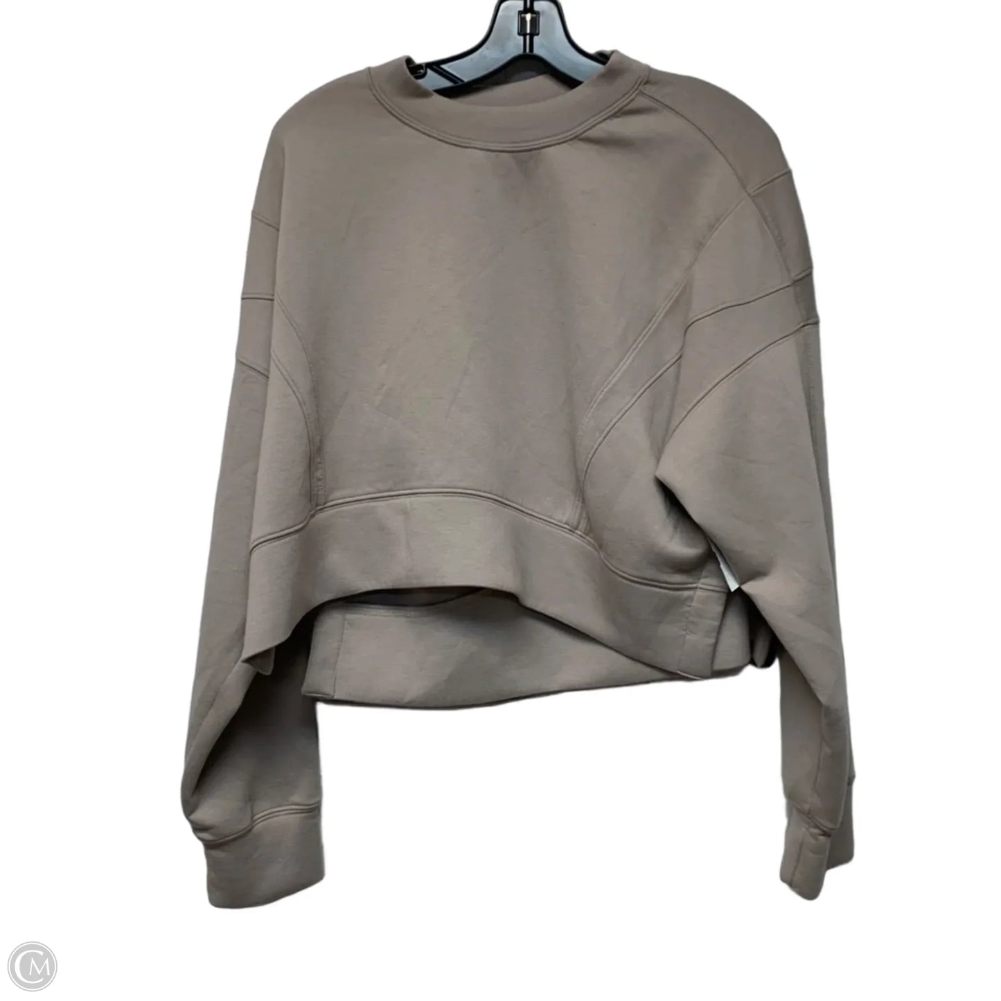 Athletic Sweatshirt Crewneck By Ypb In Beige, Size: M