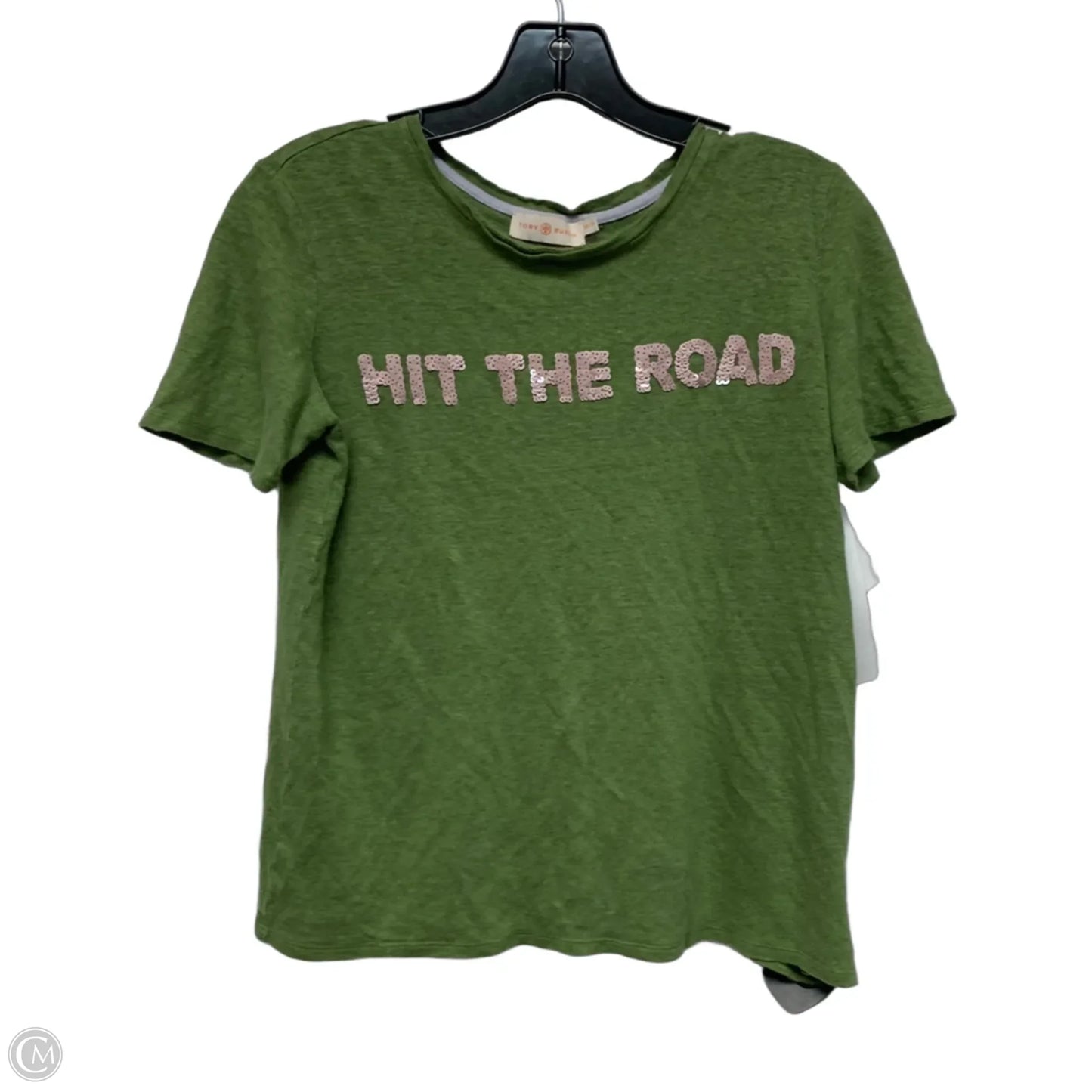 Top Short Sleeve Designer By Tory Burch In Green, Size: Xs