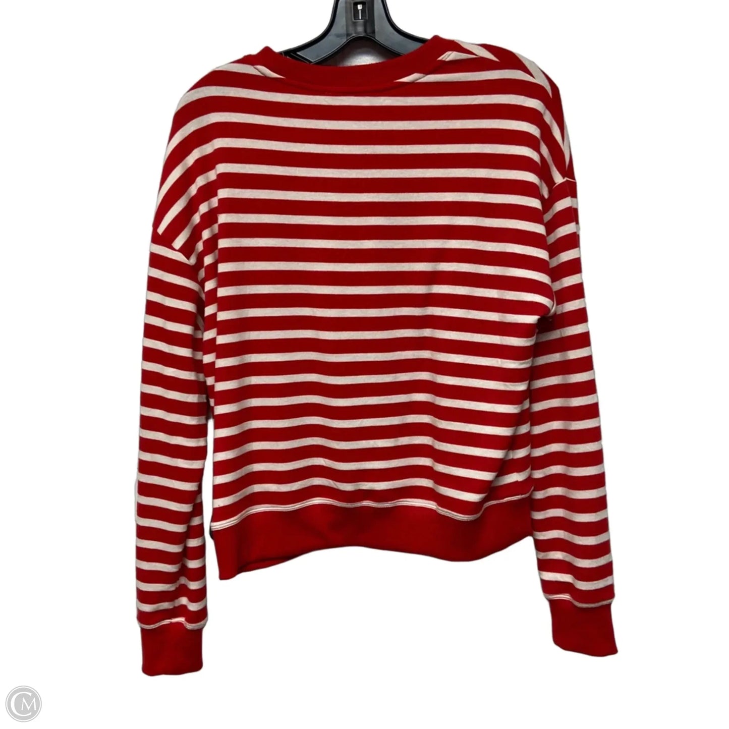 Sweatshirt Crewneck By Marled In Red & White, Size: S