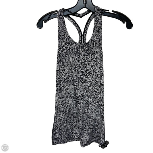 Athletic Tank Top By Lululemon In Black & White, Size: S