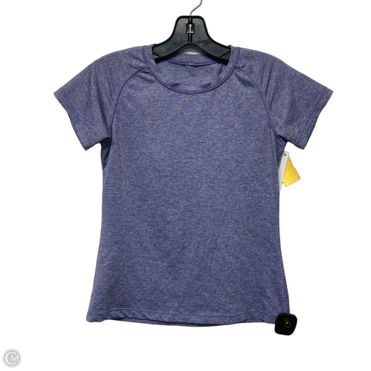 Athletic Top Short Sleeve By Lululemon In Blue, Size: M