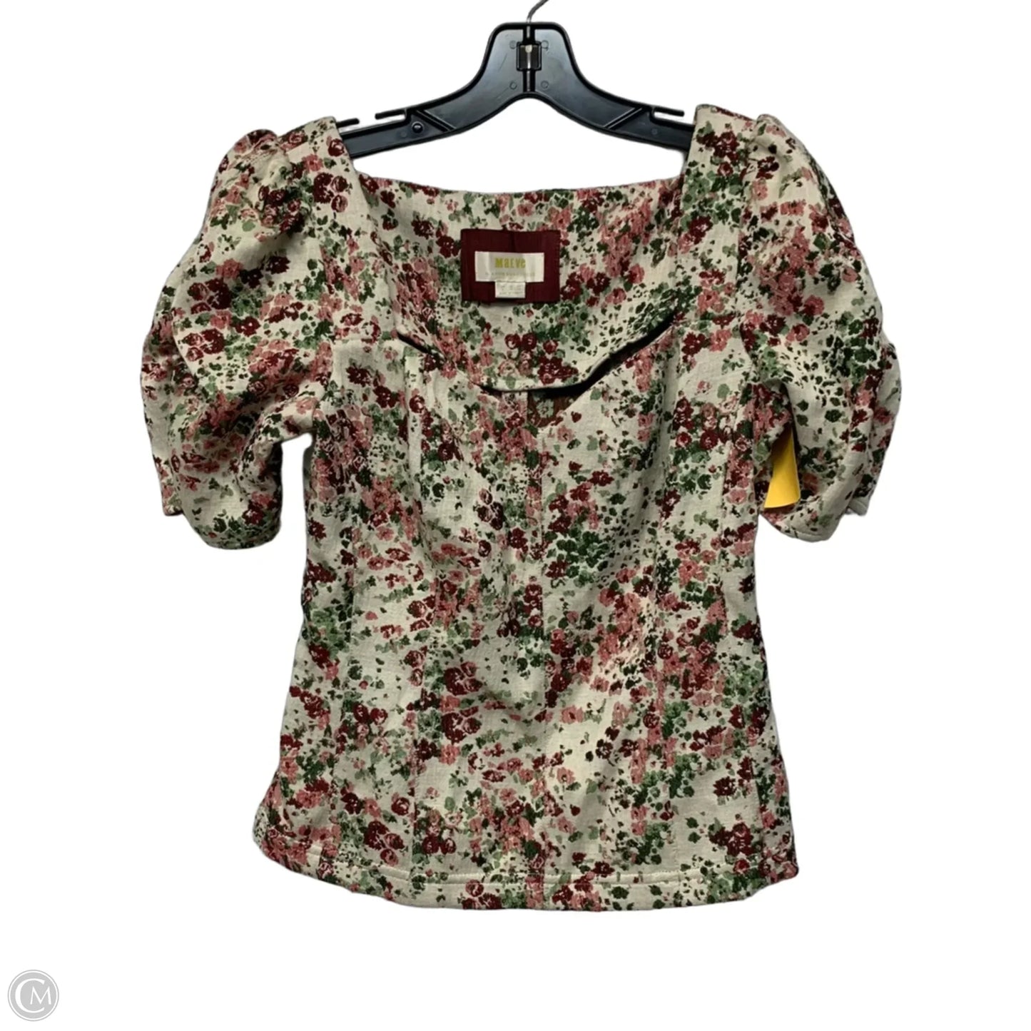 Top Short Sleeve By Maeve In Cream & Red, Size: S