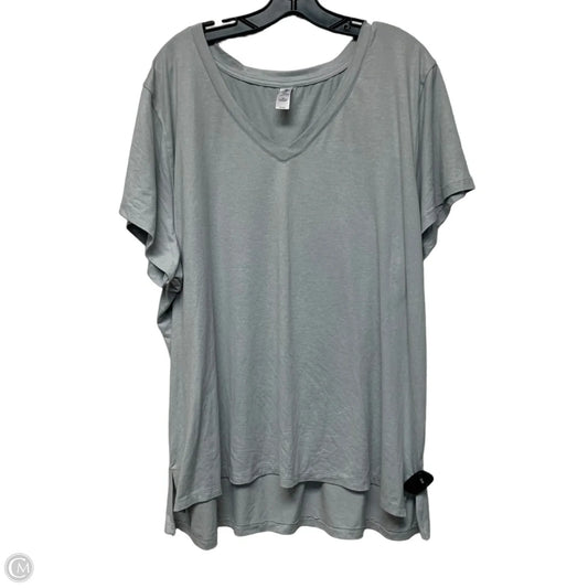 Athletic Top Short Sleeve By 90 Degrees By Reflex In Grey, Size: 3x