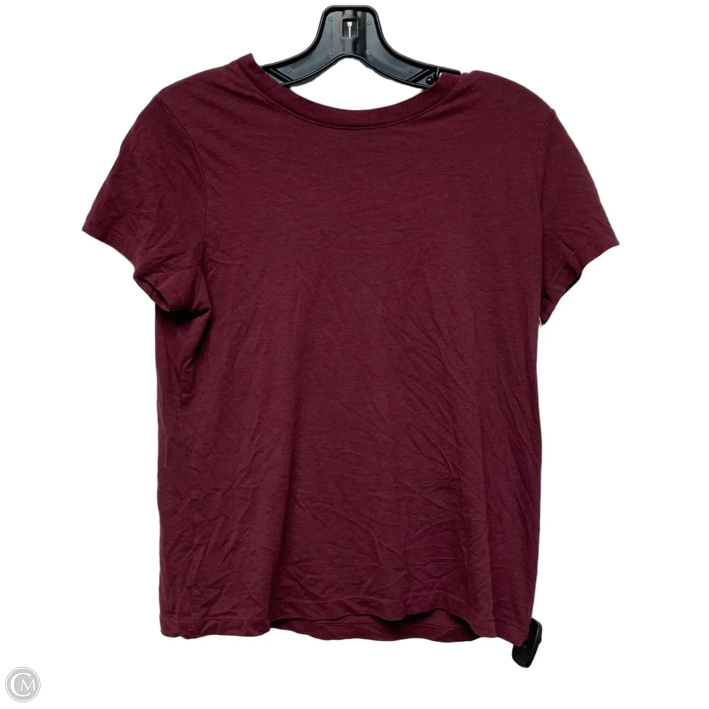 Top Short Sleeve Basic By A New Day In Maroon, Size: S