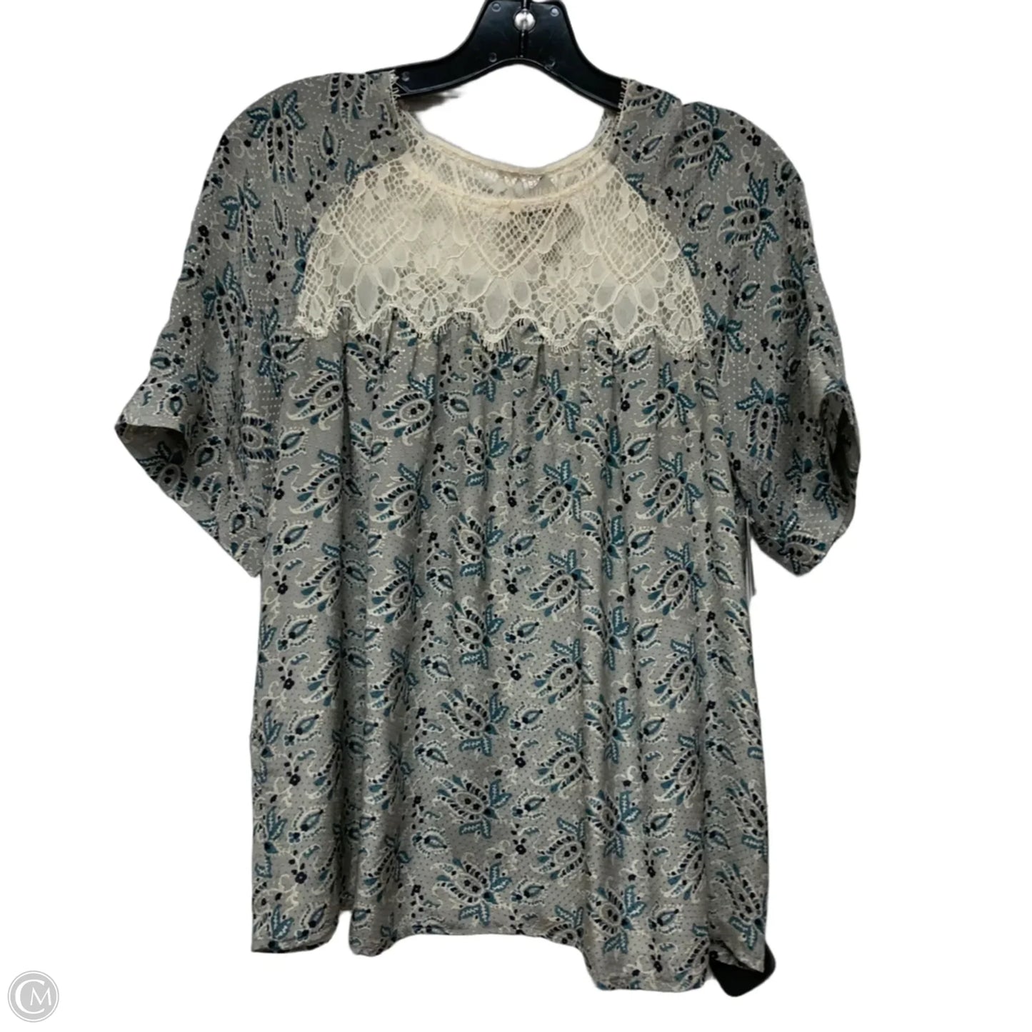 Blouse Short Sleeve By Sea New York In Grey, Size: Xs