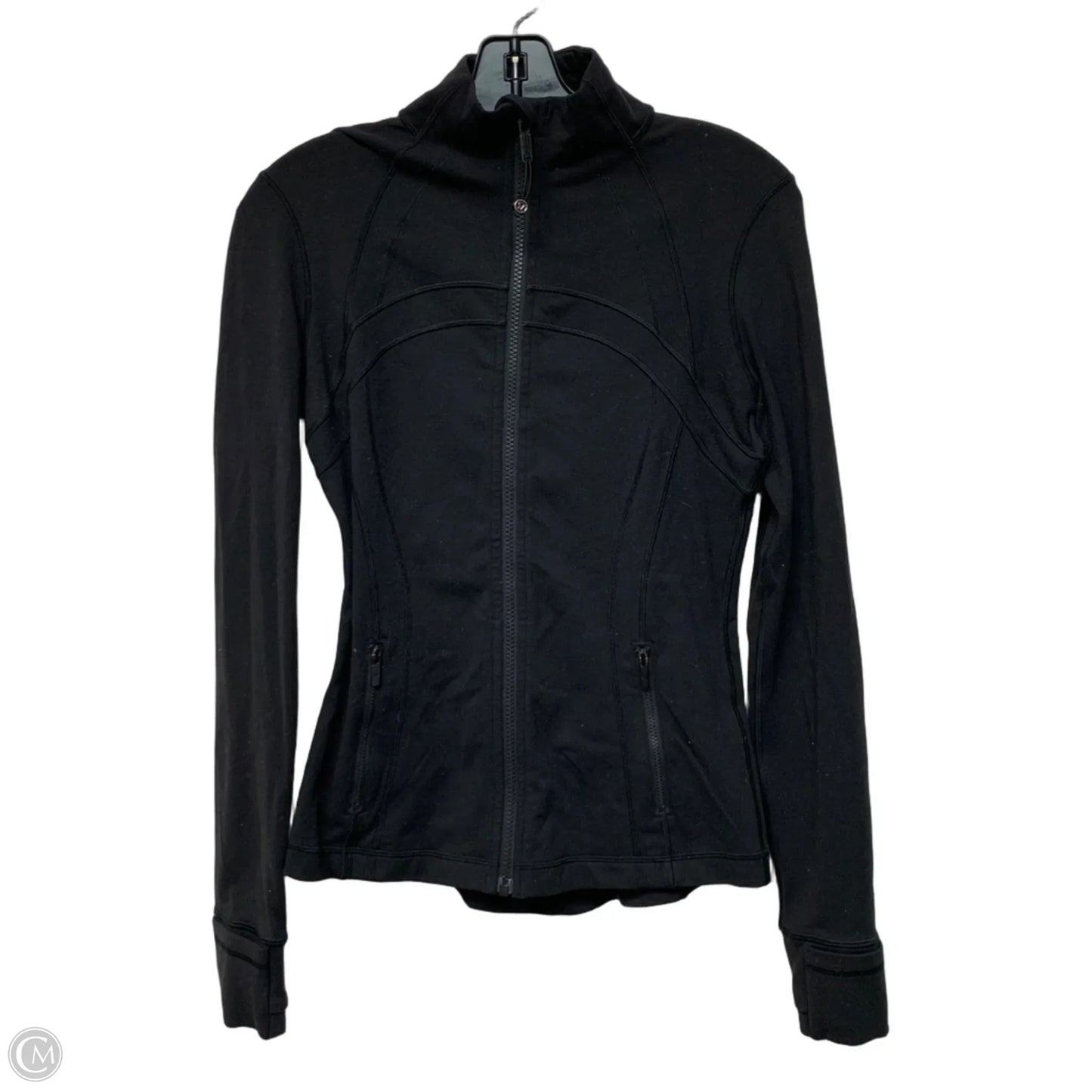 Athletic Jacket By Lululemon In Black, Size: 6