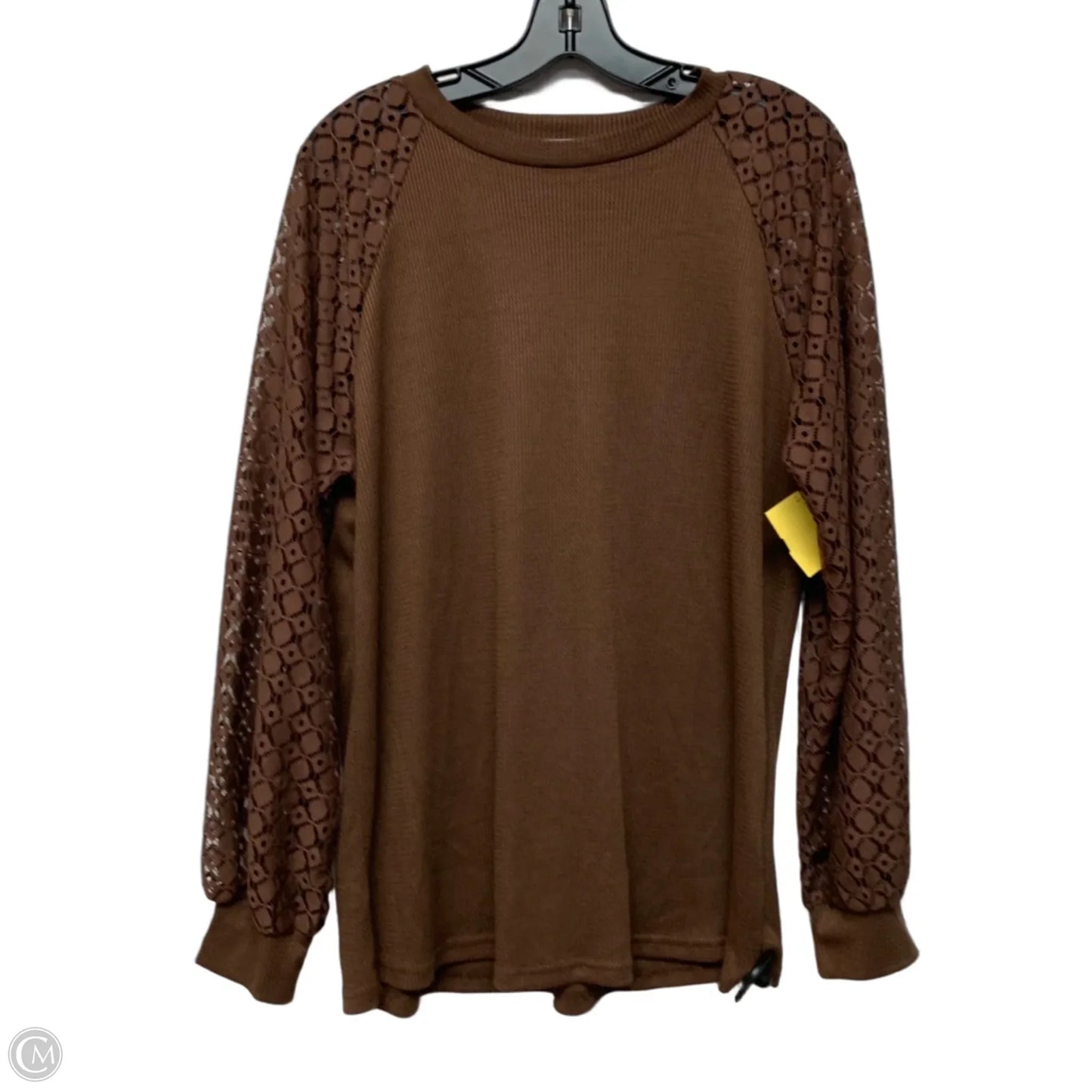 Top Long Sleeve By Miholl In Brown, Size: Xl