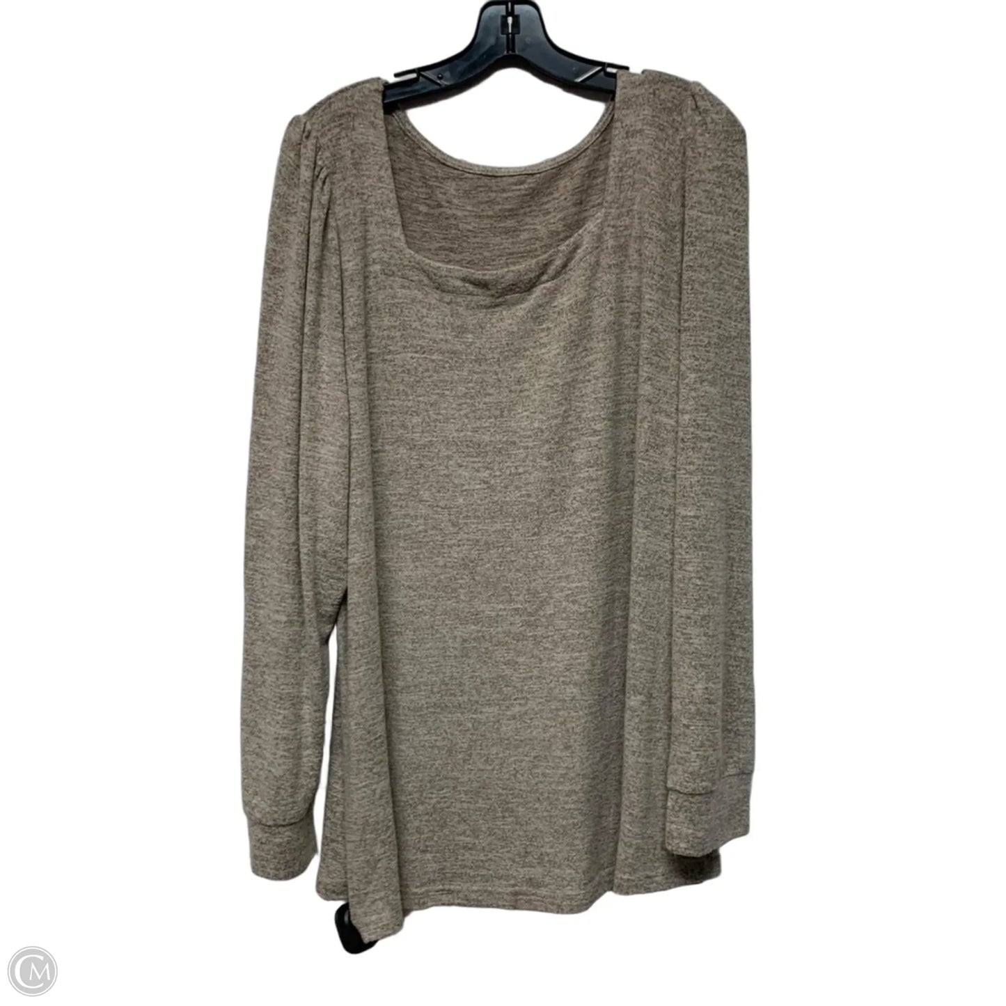 Top Long Sleeve In Brown, Size: Xxl