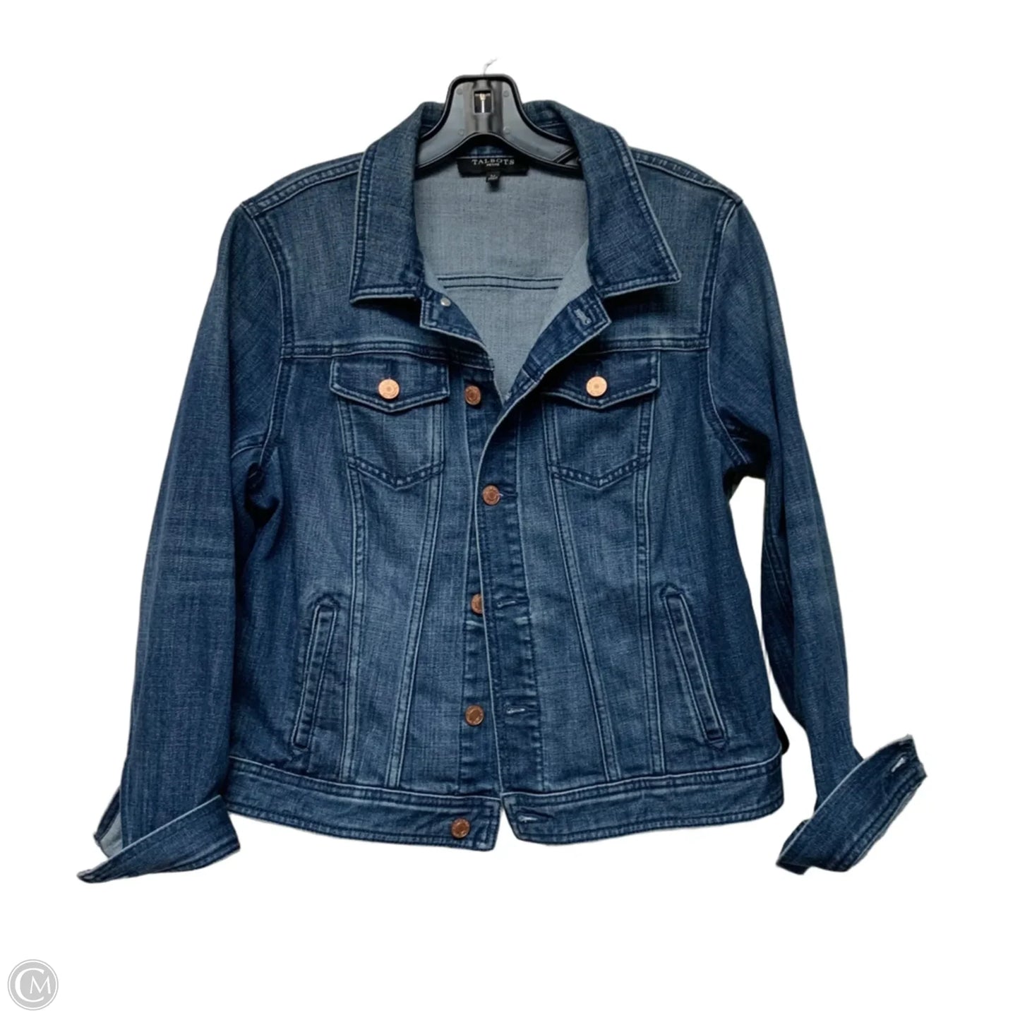 Jacket Denim By Talbots In Blue Denim, Size: Lp