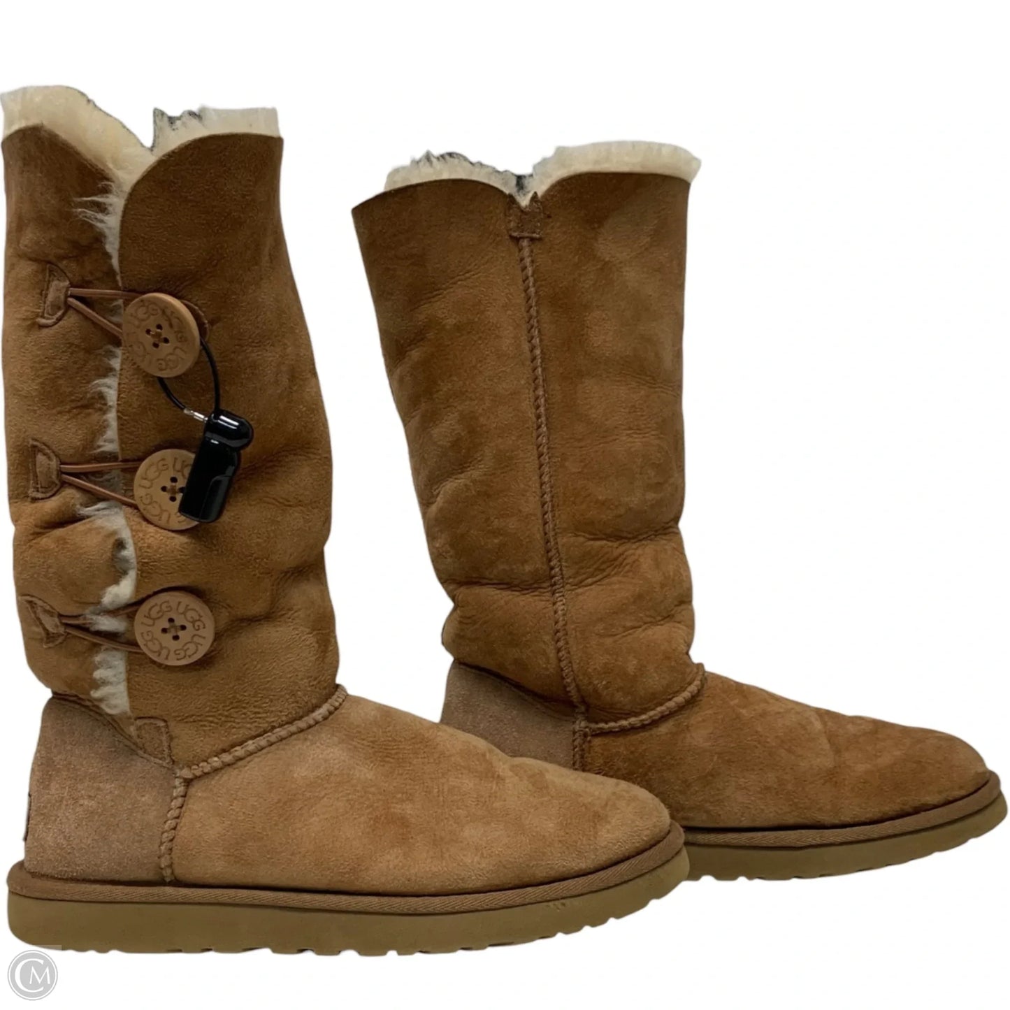 Boots Designer By Ugg In Brown, Size: 8
