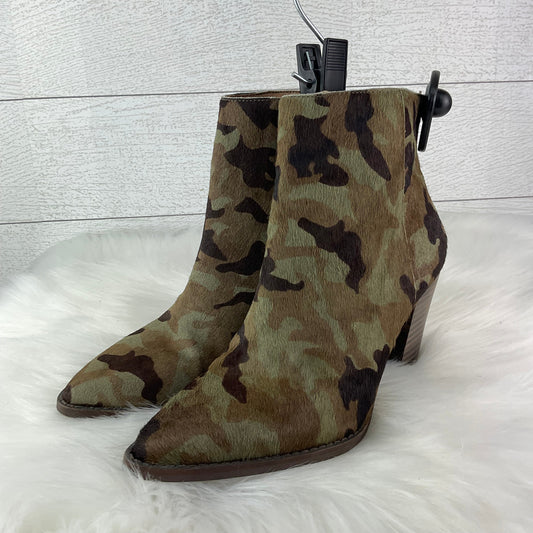 Boots Ankle Heels By Lucky Brand In Camouflage Print, Size: 6