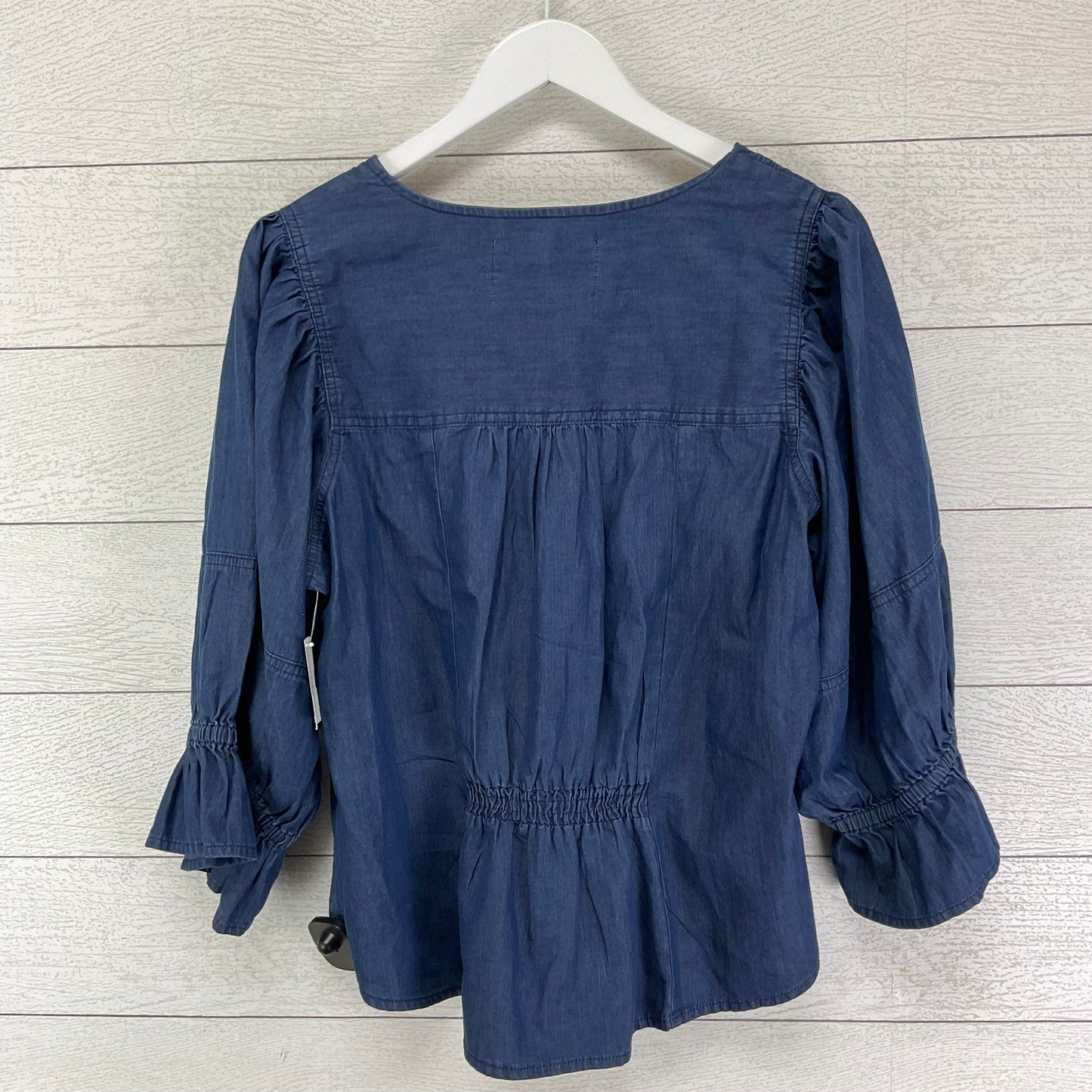 Top Long Sleeve By Cupio In Blue Denim, Size: Xl