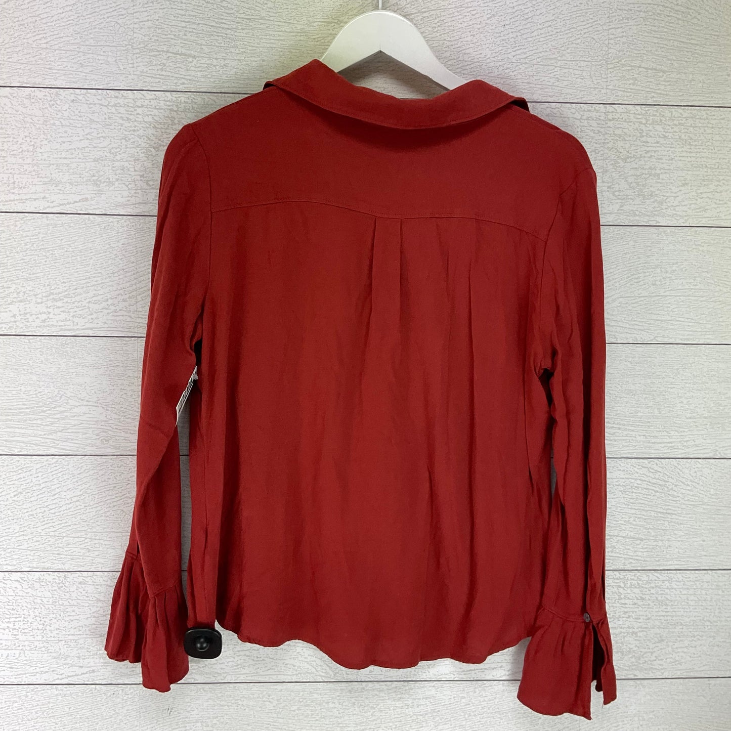 Top Long Sleeve By Liverpool In Red, Size: M