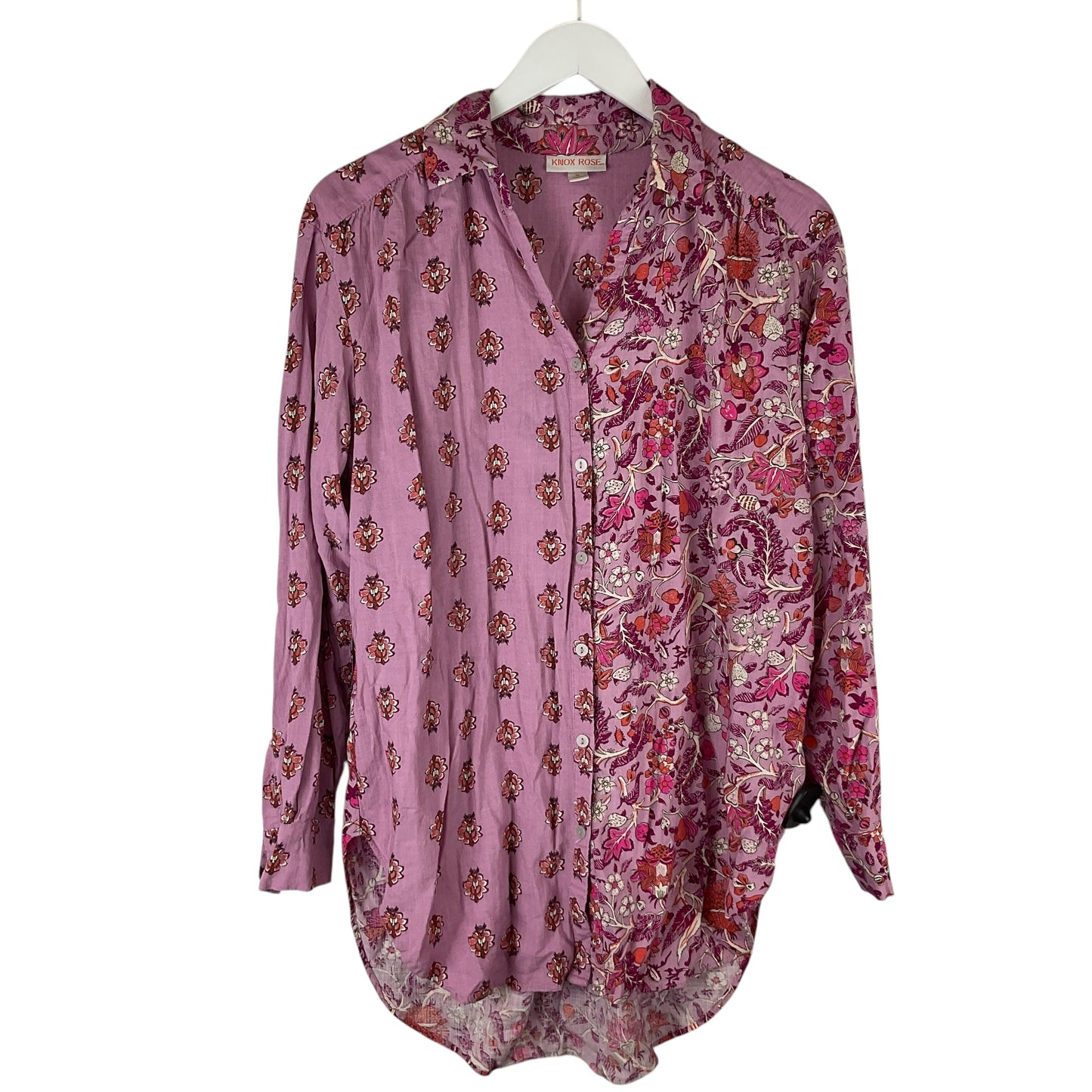 Top Long Sleeve By Knox Rose In Purple, Size: M